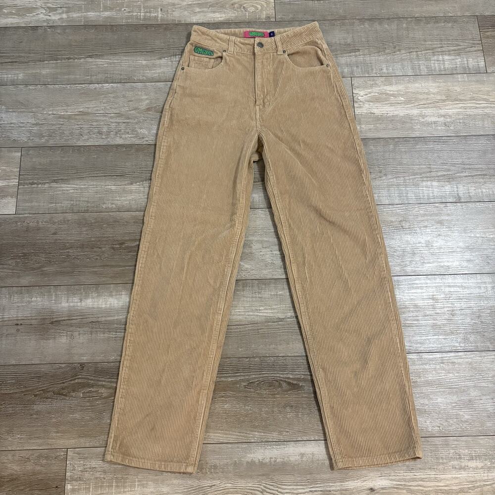 Empyre Pants Womens 2 Tan Tori Corduroy Relaxed‎ Loose Baggy Skater Straight Leg